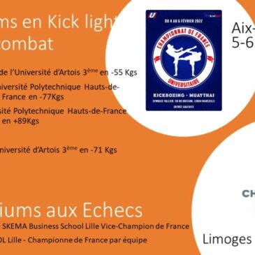 Nos podiums……Echecs-Kick-Muaythaï