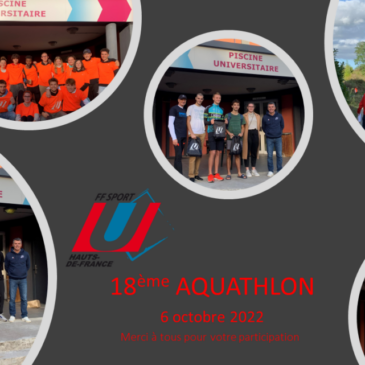 18ème Aquathlon – Résultats de la journée du 6 octobre 2022