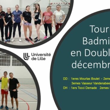 Tournoi Badminton du 8-12-2022