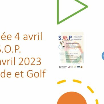 4 avril : S.O.P. / Escalade Championnat HDF / Initiation Golf