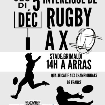 Tournoi Rugby à 10 – Jeudi 5 décembre à Arras.