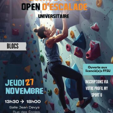 Compétition Open d’Escalade Universitaire