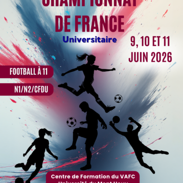 Championnat de France Universitaire de Football – 9 – 10 – 11 Juin 2026 à Valenciennes
